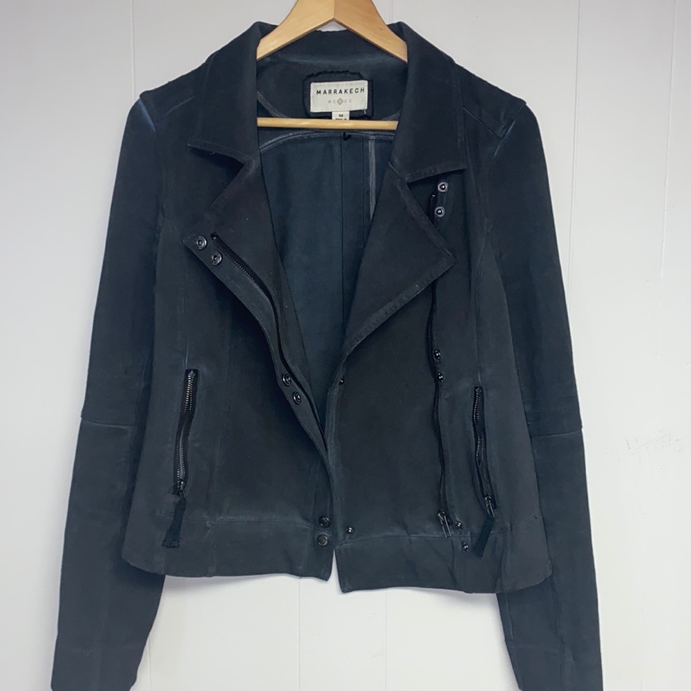 Evereve Marrakech black stretch Moto jacket-M